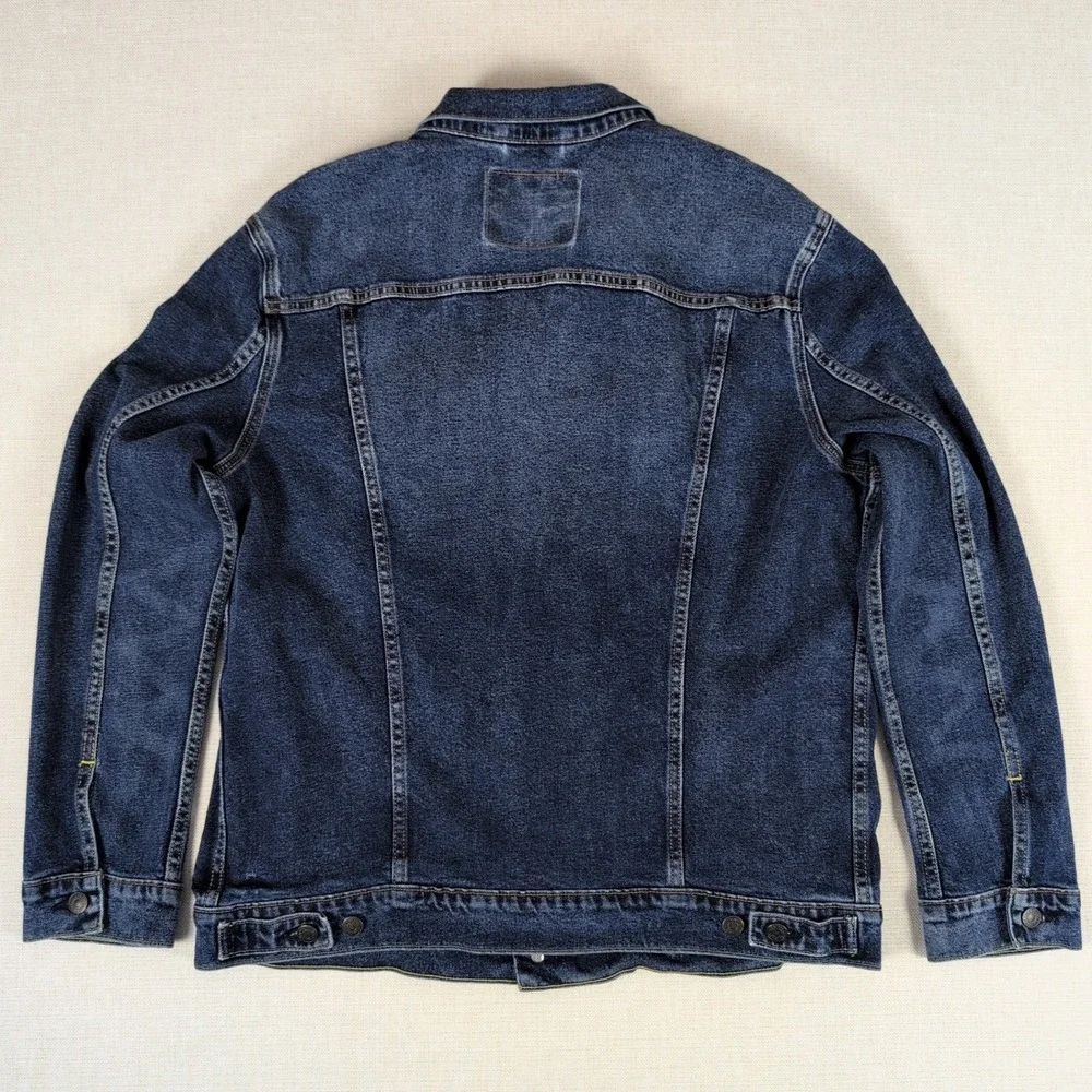 Levi's Trucker Denim Jacket Mens XL Dark Wash Faded Indigo Blue Jean 72334